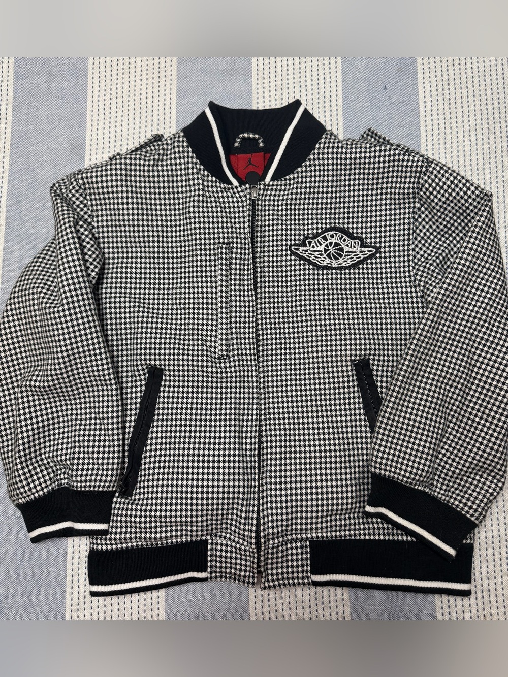Vintage Air Jordan Kids Flight Academy Houndstooth Bomber Jacket